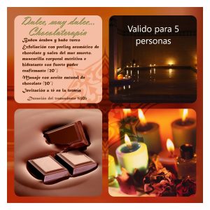 Bono 5 personas baños chocolaterapia