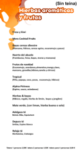 Hierbas aromáticas y frutas